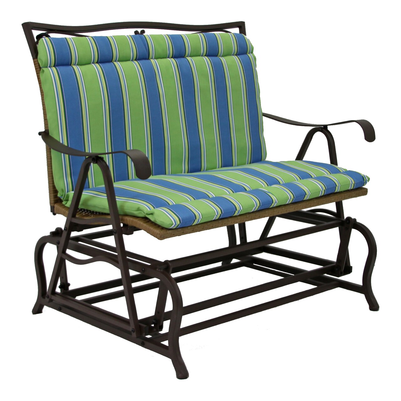 Oudoor Loveseat Glider Cushion (1 Piece Seat and Back) - Haliwell Caribbean